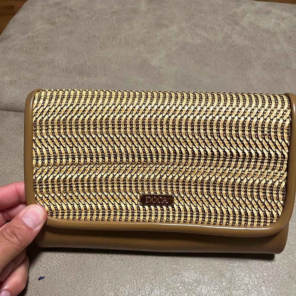 Brown and Gold Women's Bag by DOCA new crossbody bag